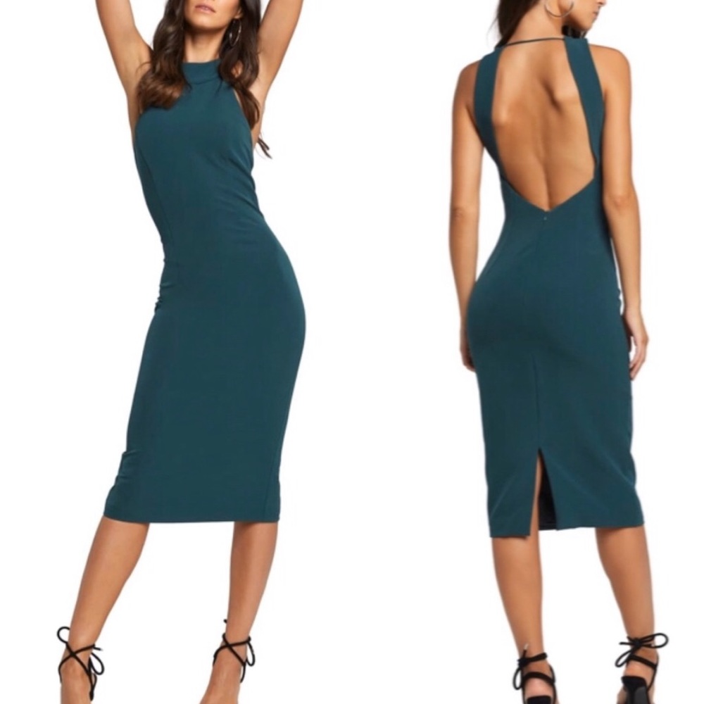 Bardot Elsy Cocktail Backless Midi Dress Size XL
